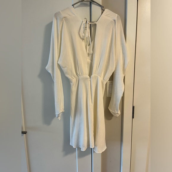 Lulu’s Sunday Sweetness White Linen Dolman Sleeve Mini Dress - Picture 6 of 12
